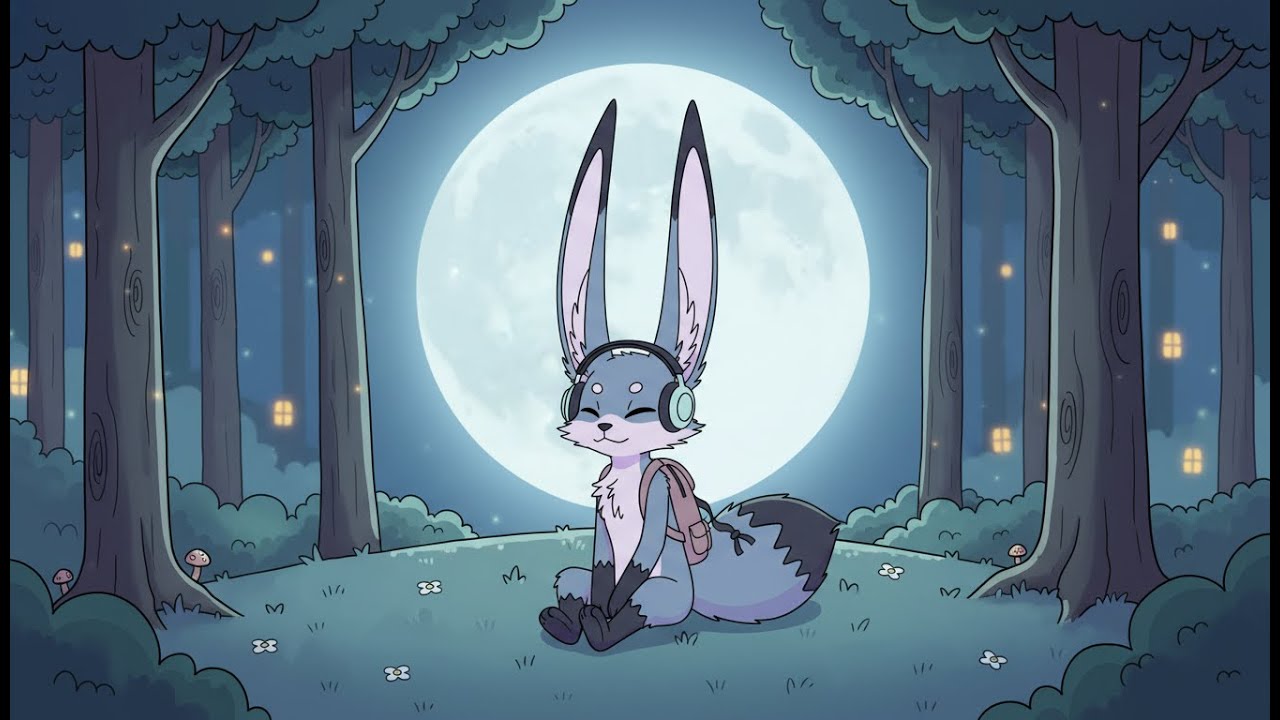 Study Music for Focus – Soft Moonlight in the Woods