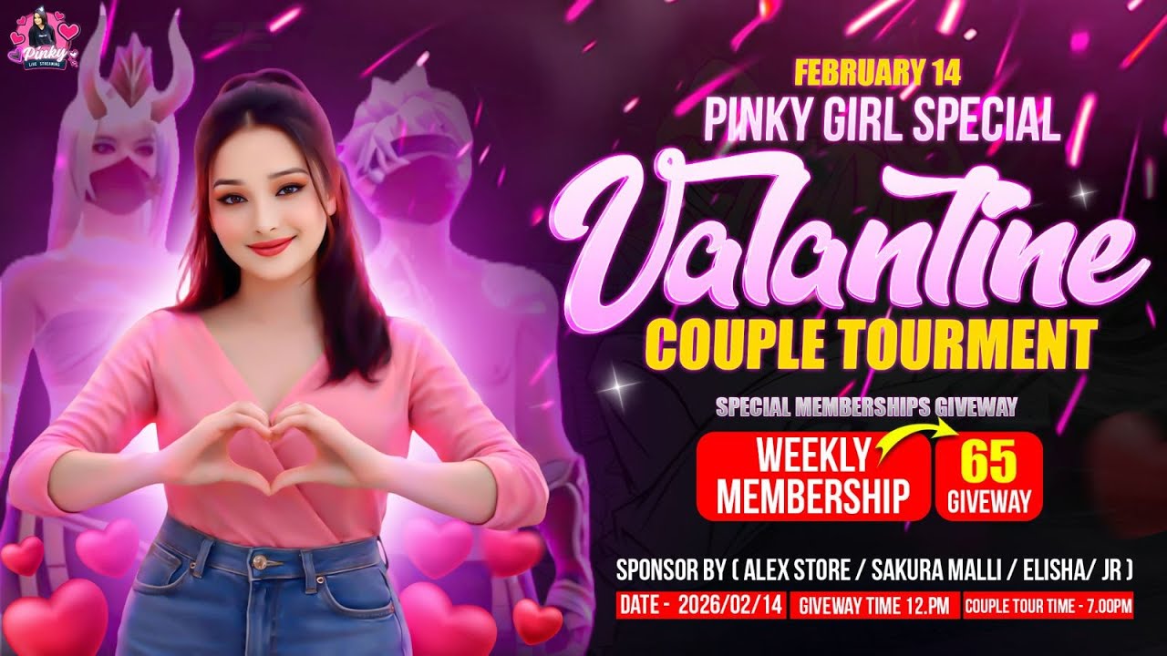 හැපි Valantine 💞| Freefire |  Pinky girl | Freefire | live