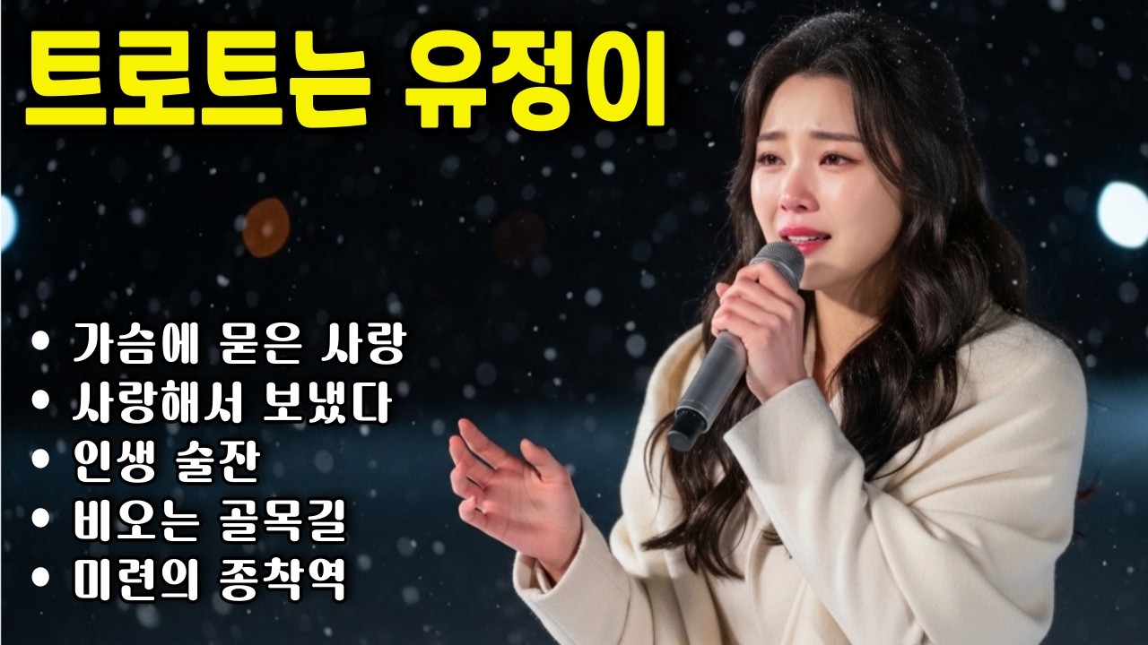 비 오는 창가에서 듣기 좋은 애절한 정통 트로트 
