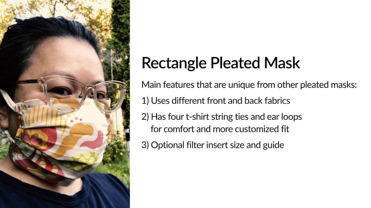 Rectangle Pleated Mask Tutorial