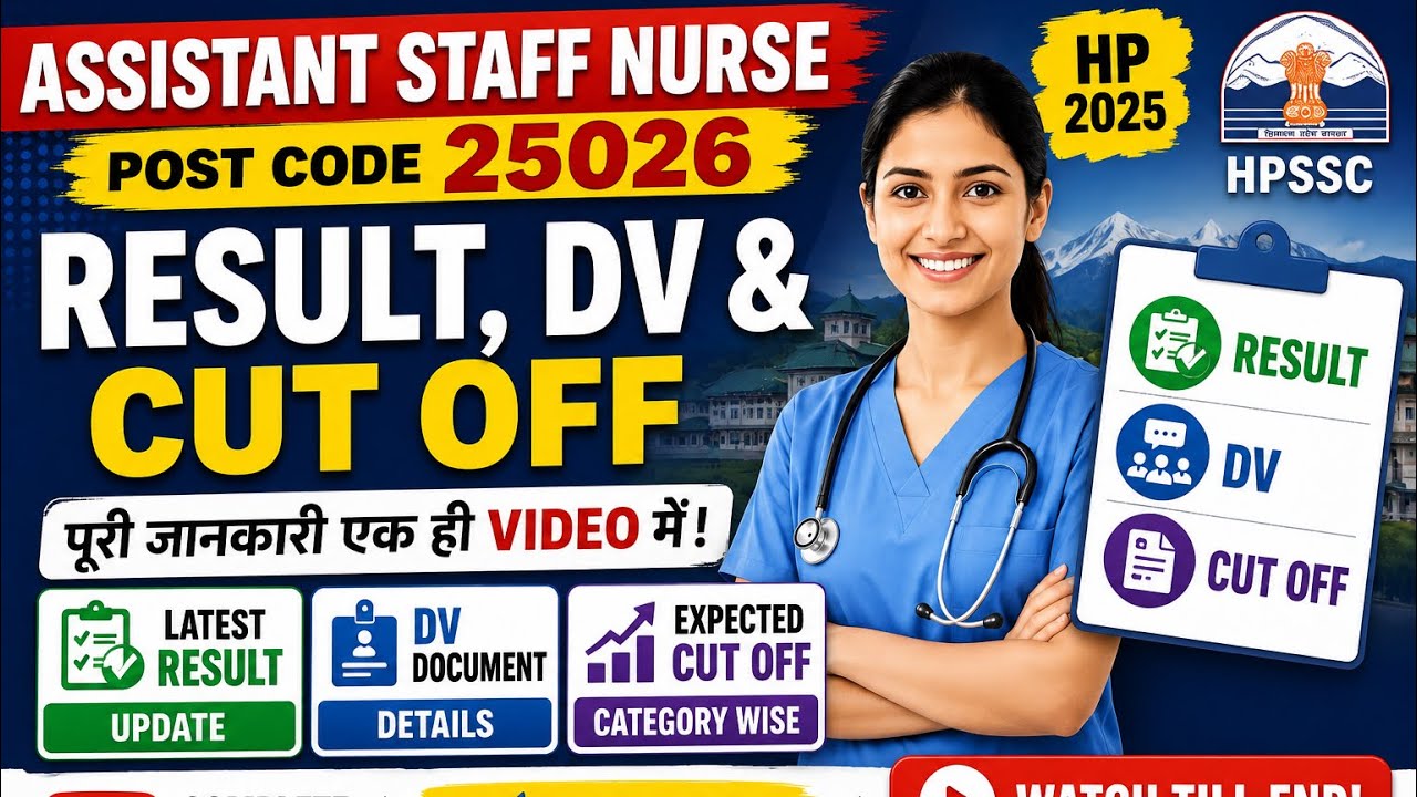 Hprca Assistant Staff Nurse Exam Result Out /Post code 25026 / Documents verification Schedule 