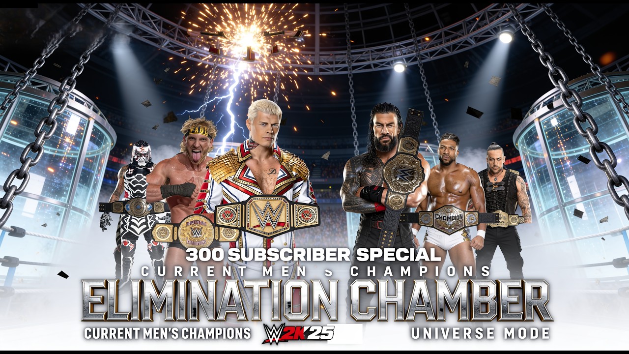 FULL MATCH: 300 SUBSCRIBER SPECIAL | CURRENT MEN'S CHAMPIONS | ELIMINATION CHAMBER