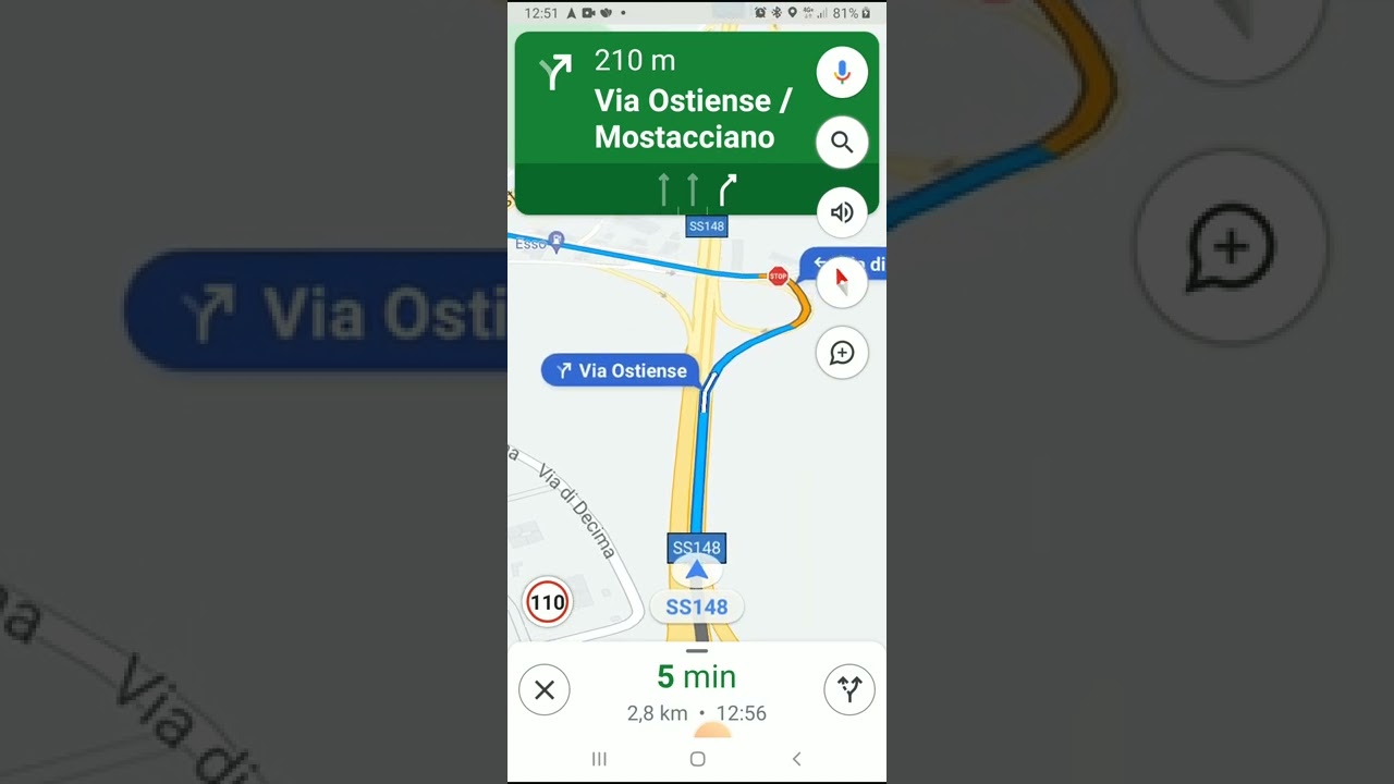 Navigazione commentata con Google maps - istruzioni in lingua italiana