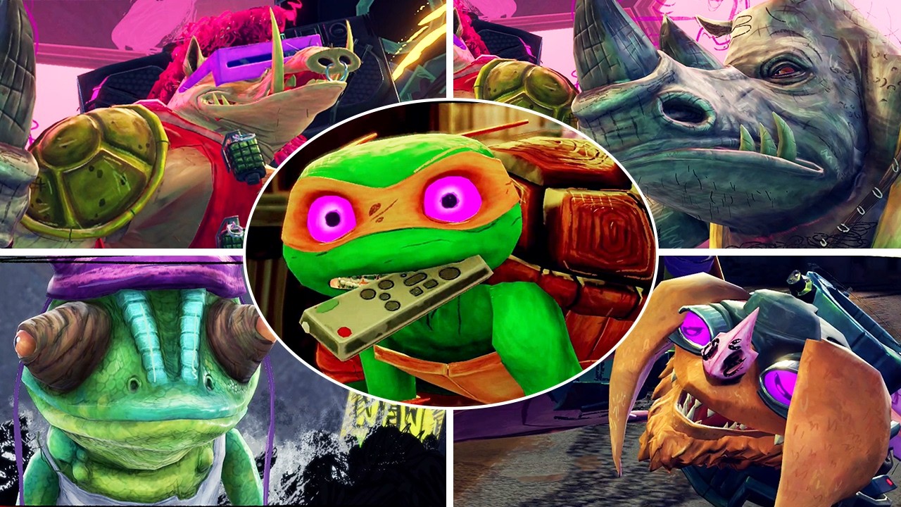 TMNT MUTANTS UNLEASHED All Boss Fights / Bosses And Ending 4K 60FPS Ultra HD