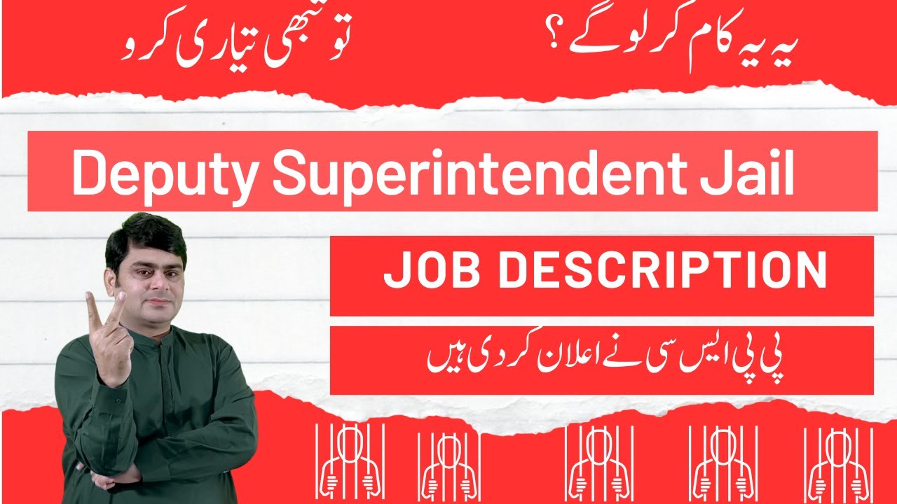Job description Deputy Superintendent Jail - Prisons