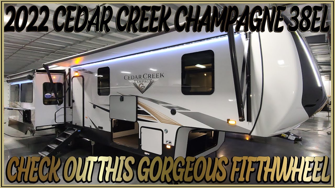 Luxury Fifth Wheel 2022 Cedar Creek Champagne 38EL Forestriver RV @ Couchs RV Nation a RV Wholesaler