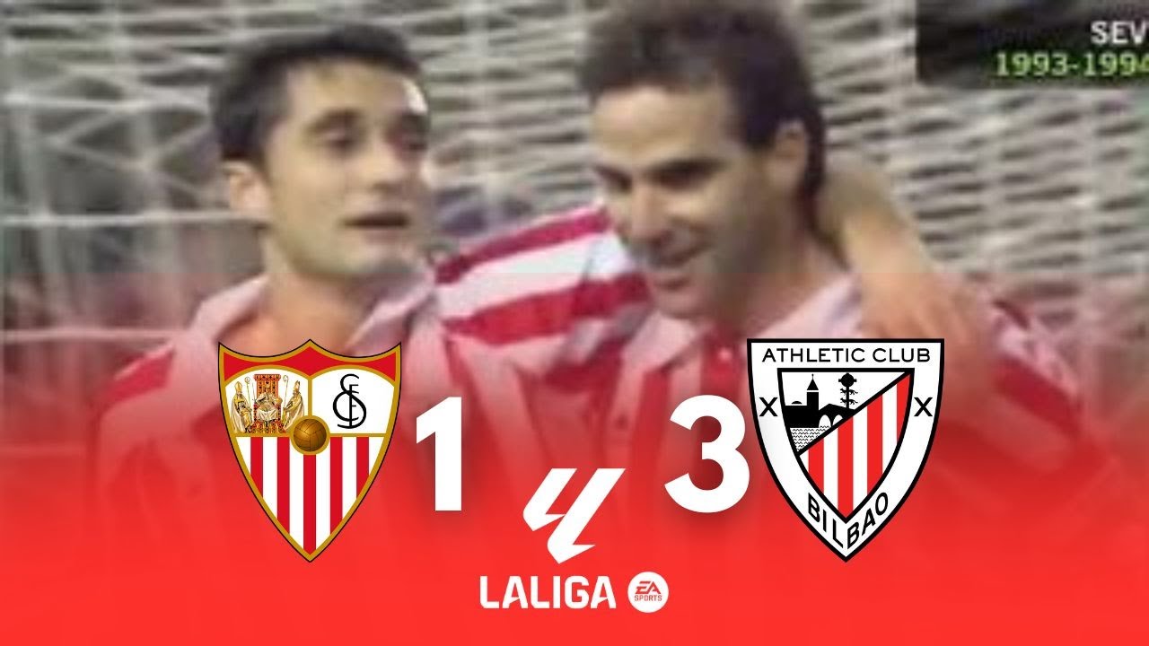 Sevilla 1-3 Athletic Club | Liga 1993-1994 | Exhibición de Julen Guerrero | Resumen - Highlights