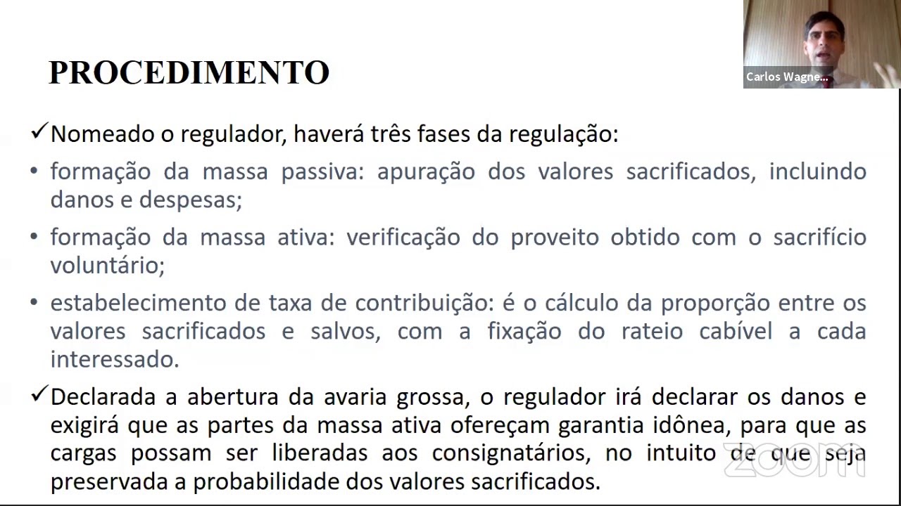 20ª AULA: AÇÃO DE REGULAÇÃO DE AVARIA GROSSA - Prof. Carlos Wagner