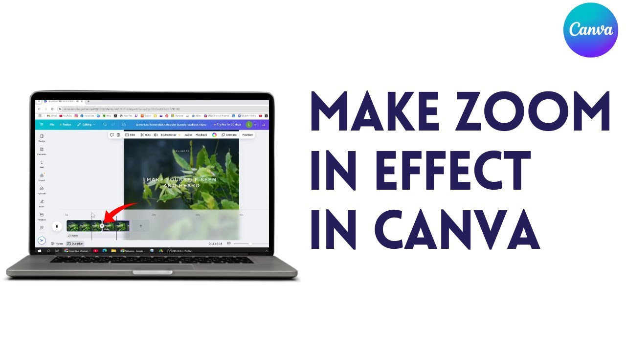 How To MAKE ZOOM IN EFFECT In CANVA | Zoom In VIDEO In CANVA (Full Tutorial)