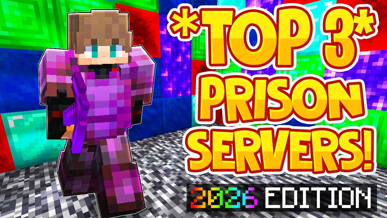 TOP 3 PRISON SERVERS *2026* | Best Minecraft OP Prison | 1.8/1.19/1.20+ JAVA & BEDROCK SERVER