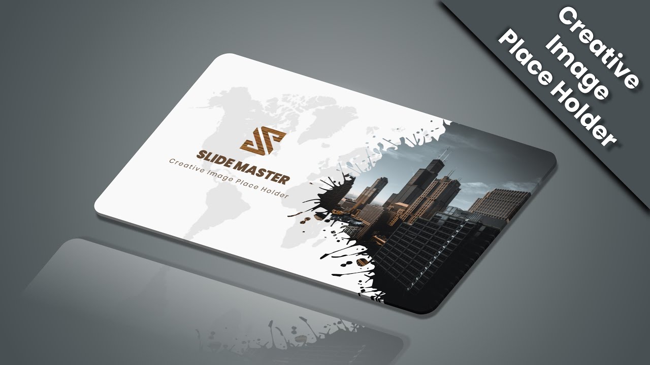 How to Create Splatter Brush Effect Creative Image Placeholder in PowerPoint | Slide Master Template