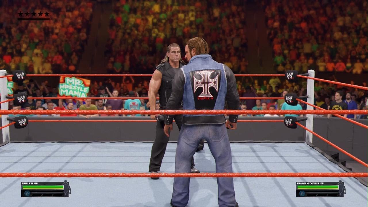 Triple H and Shawn Michaels.Finally. Stay in the face to face. It announced their match.At backlash.