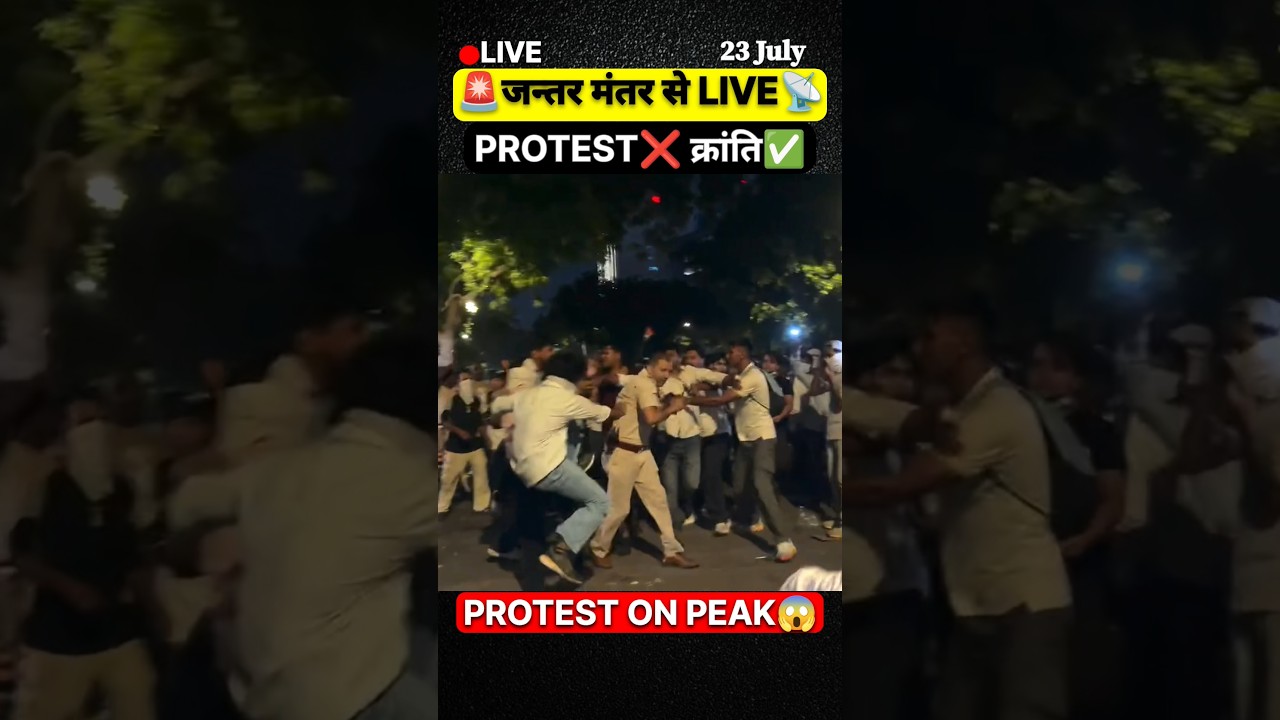 🚨 Jantar Mantar Live Protest Today! 😱 Protest On Peak #shorts #cjpprotest #live #delhi #jantermanter