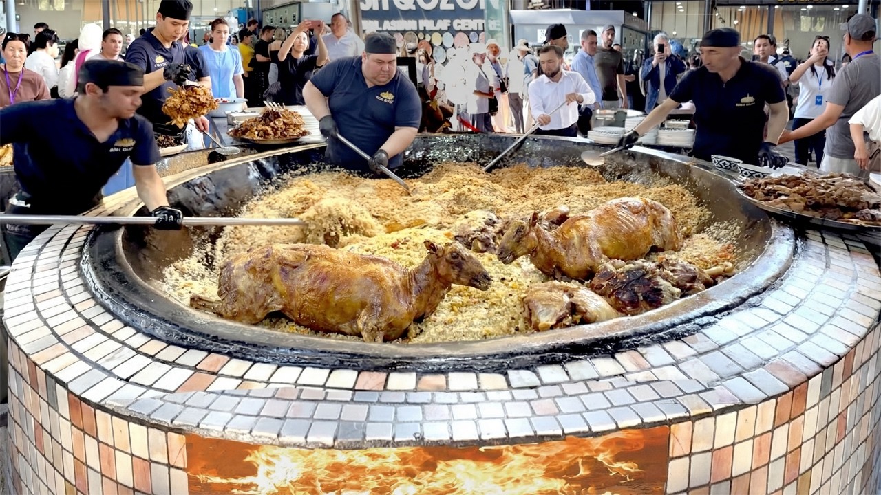 Prepared the world's largest Pilaf in Uzbekistan | Big Uzbek Pulao in Central Asia