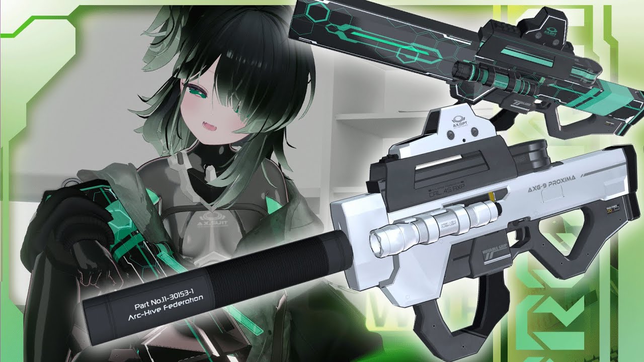 【VRChat】3Dモデル『AXG-9 Proxima〔AX_PDW/SF銃〕』PV