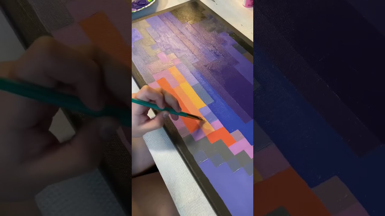 Making the Minecraft Sunset Painting!