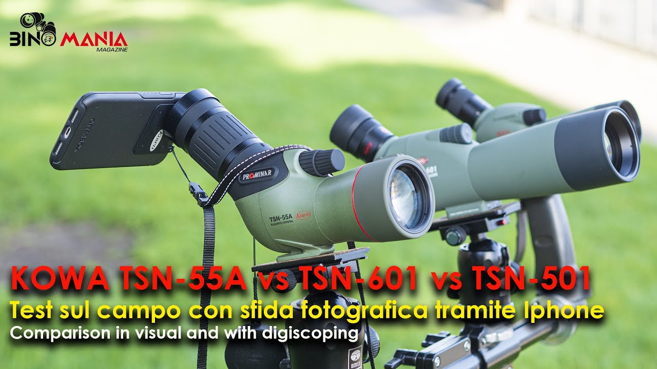 Sfida epica Kowa Spotting Scope: TSN-501, TSN-601 e TSN-55A Prominar testati con iPhone XR!