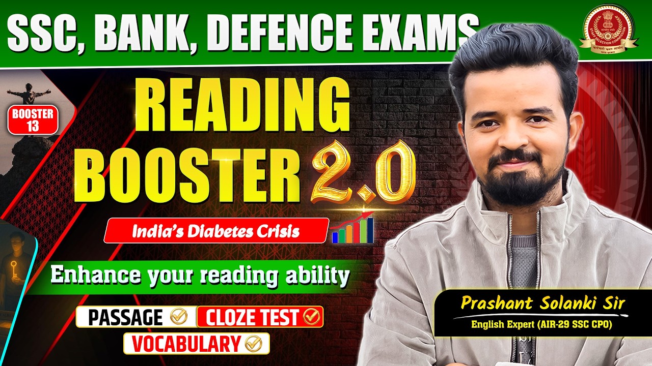 Reading Booster 2.0 | Class-13 | Master Reading Comprehension for All Exams | By Prashant Sir