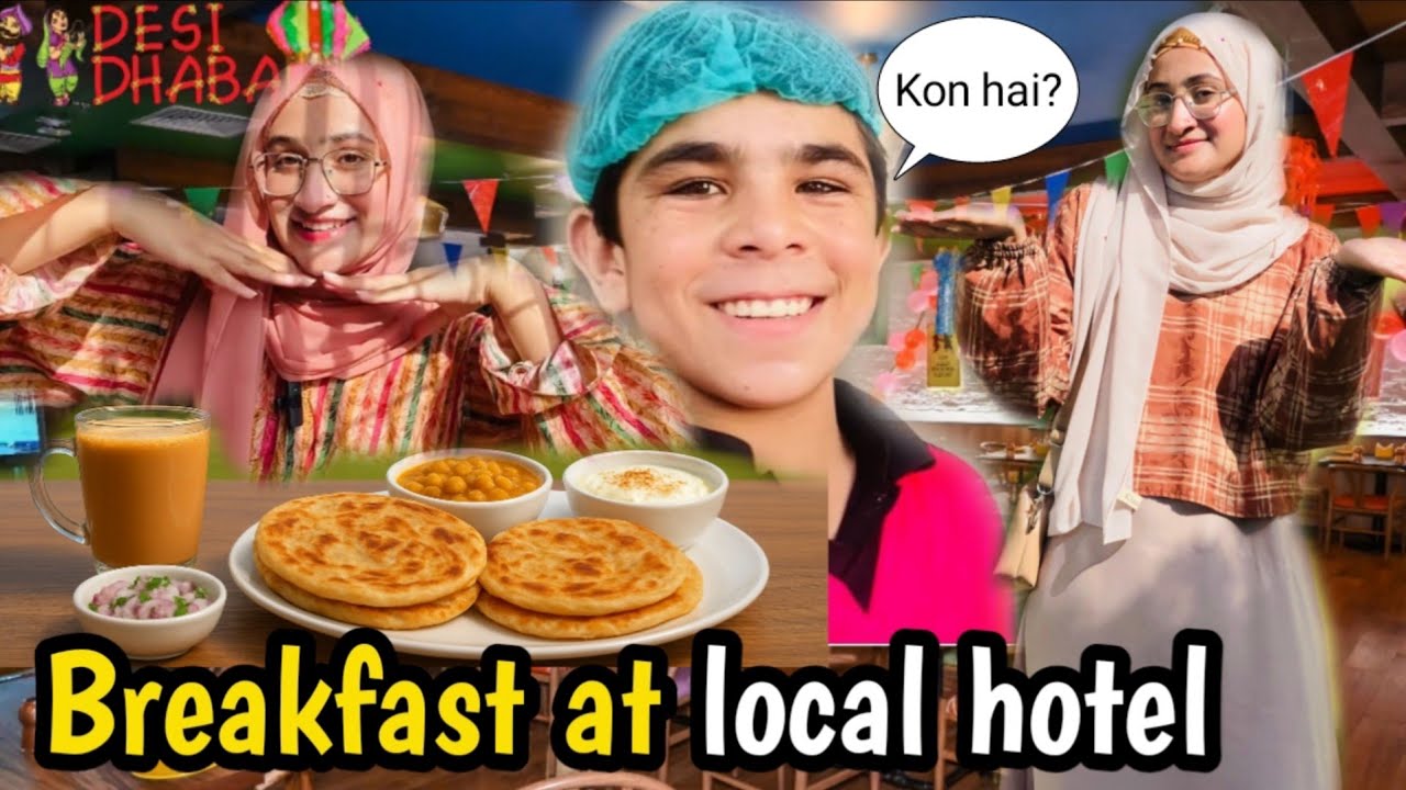 Jannat and me dayout😜| First time asay bahir sy breakfast kiya🤭| @Zainabinpakistan