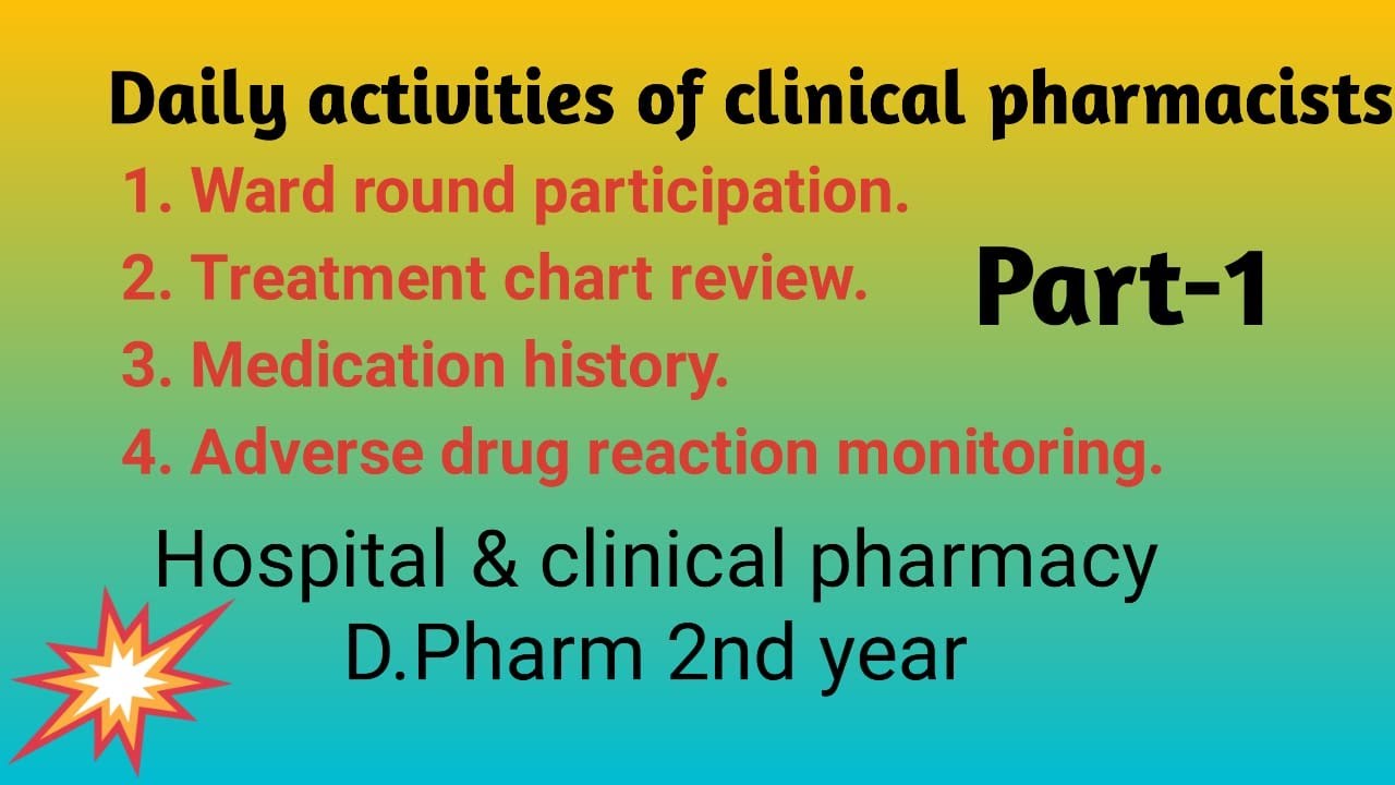 Daily activities of clinical pharmacists ll Ward round participation ll treatment chart review.