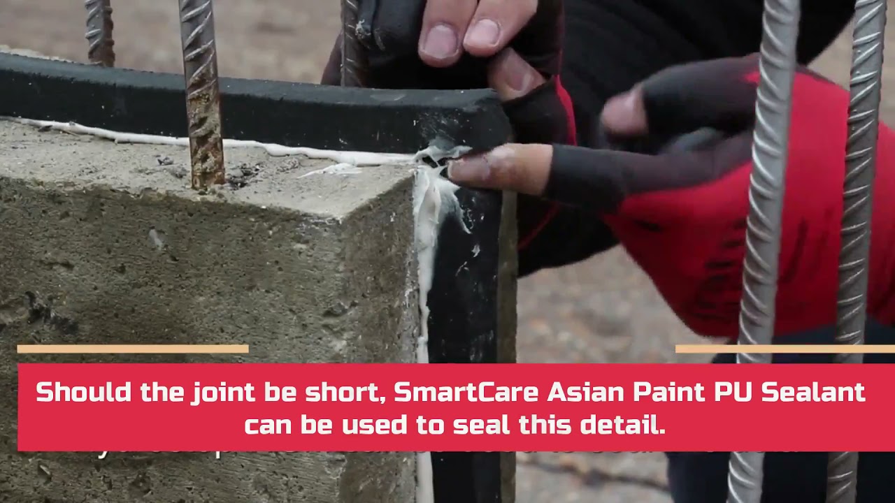 Swellable Water Bar for concrete cold joints.