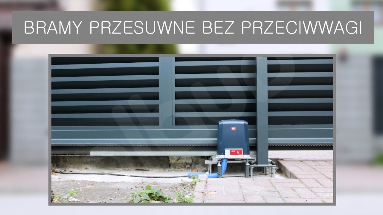 Aluminiowa brama przesuwna bez przeciwwagi automatyczna Alfen N01 z montażem w Pruszczu Gdańskim