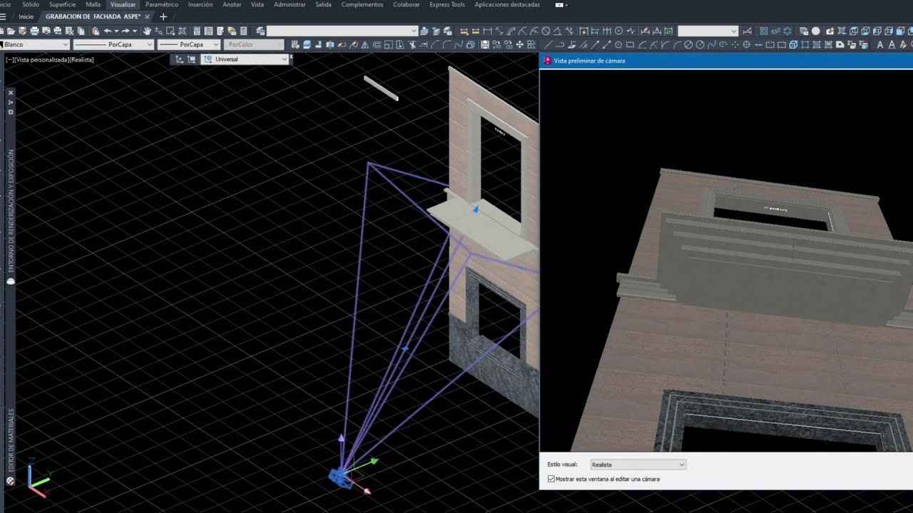 Diseño de fachada en AutoCAD | Plano real