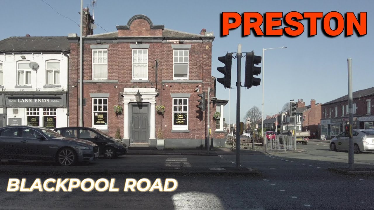 Preston: Blackpool Road from Lane Ends November 2022