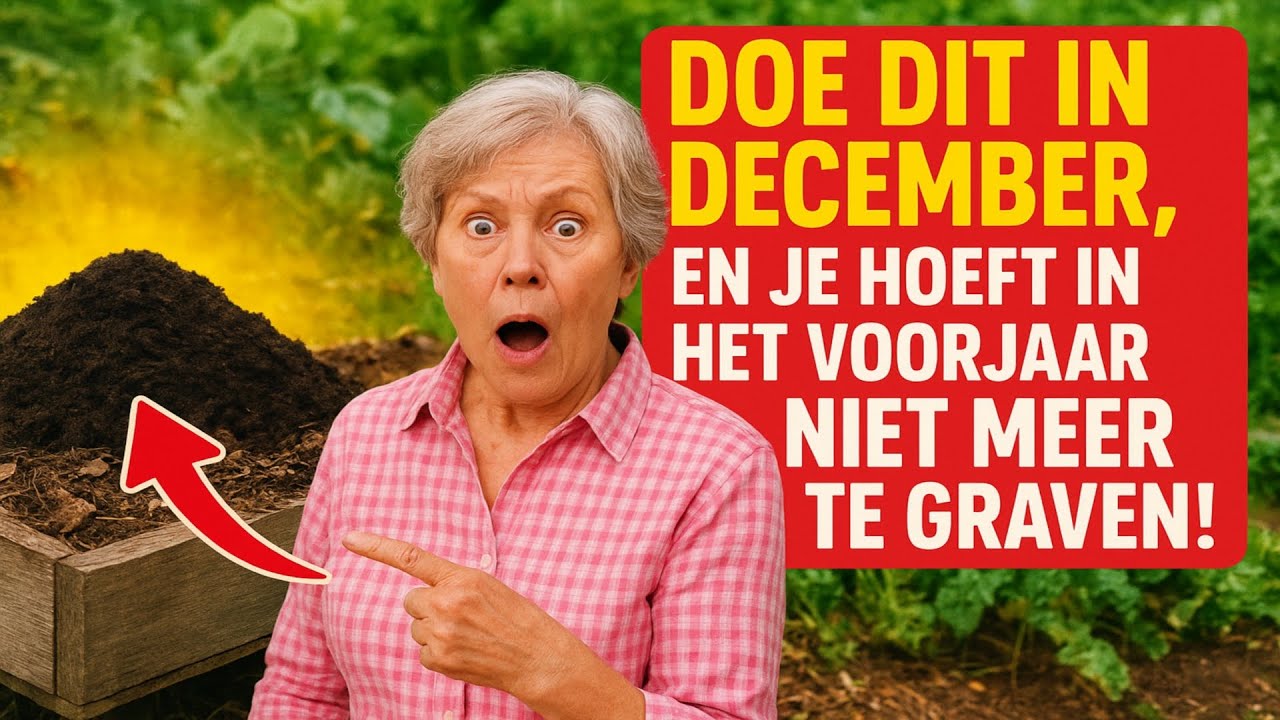 Doe dit in december, en je hoeft in het voorjaar NIET meer te graven! De luie manier om je moestuin