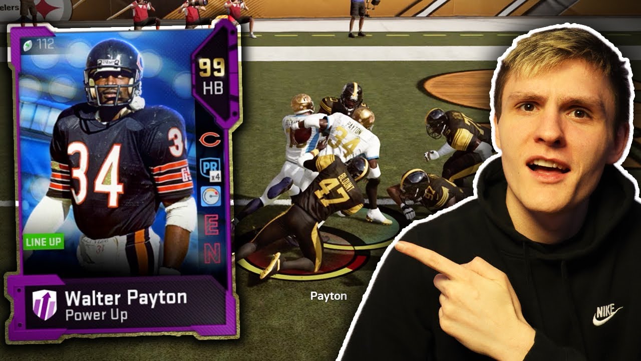 Walter Payton did this on *4th AND GOAL* - 99 Ultimate Legend Walter Payton Gameplay - Madden 19