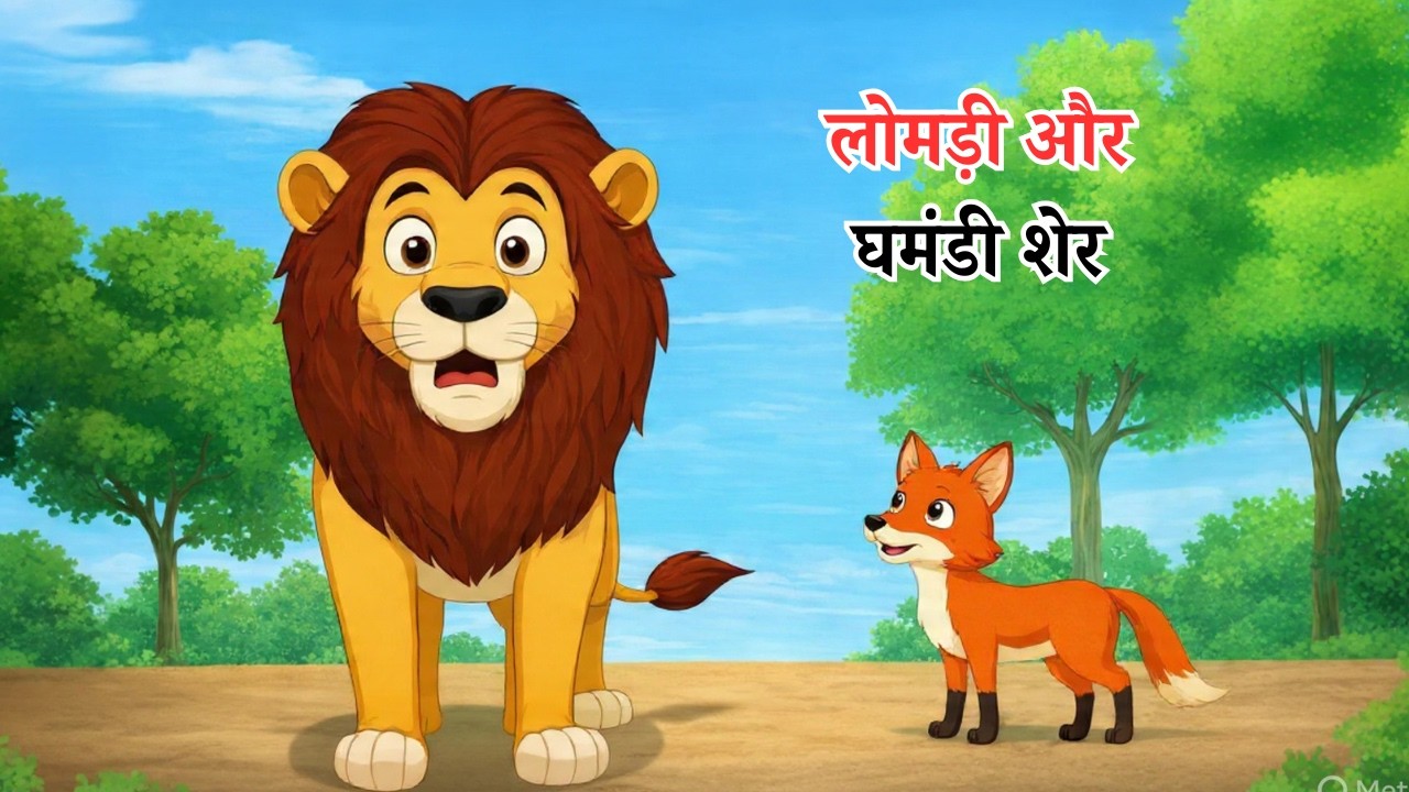 चालाक लोमड़ी और घमंडी शेर | Fox and Lion story | Panchatantra Story in Hindi | Kids Moral Story