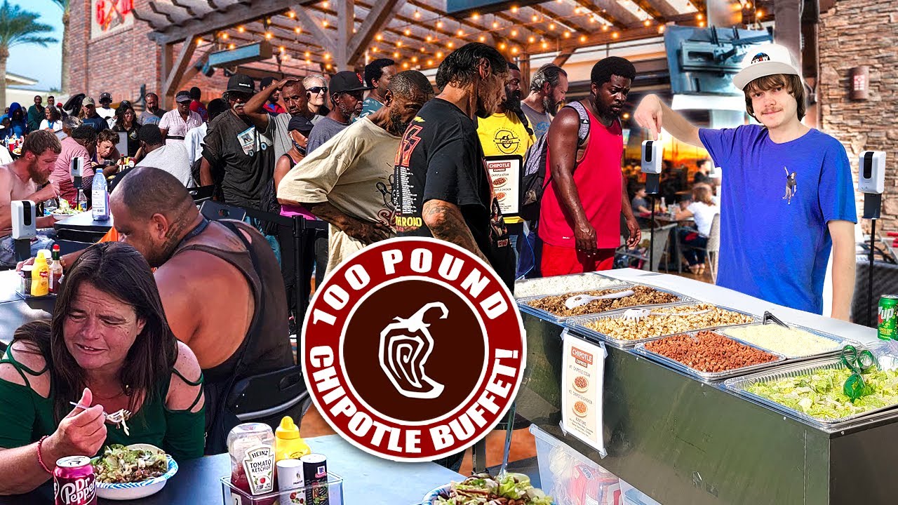 Making A 100 Pound Chipotle Buffet For The Homeless!