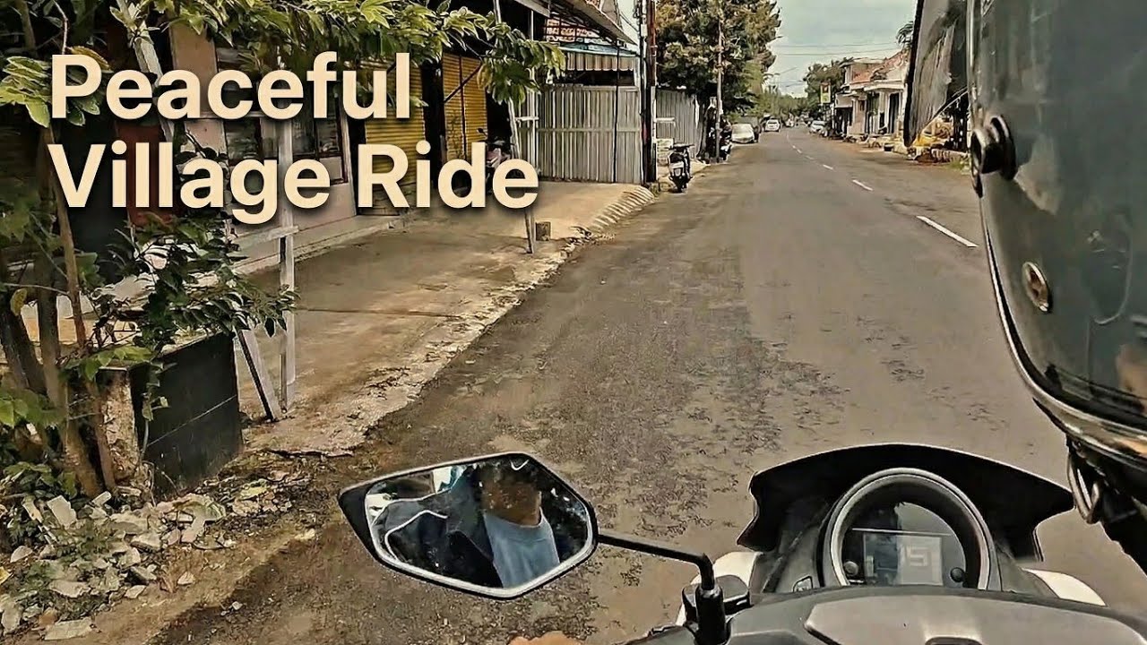 Peaceful Village Street Ride | Calm Motorcycle POV Ambience
