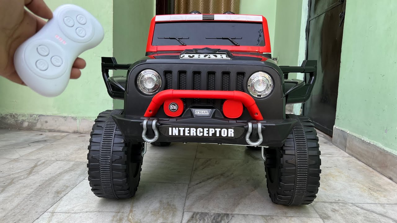 RC Mahindra Thar Car Unboxing & Testing | The Power Wheels Ride On Thar Car | Shamshad Maker🔥🔥