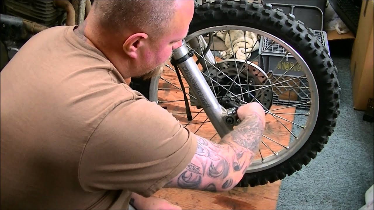How to remove the front tire from a XR650L
