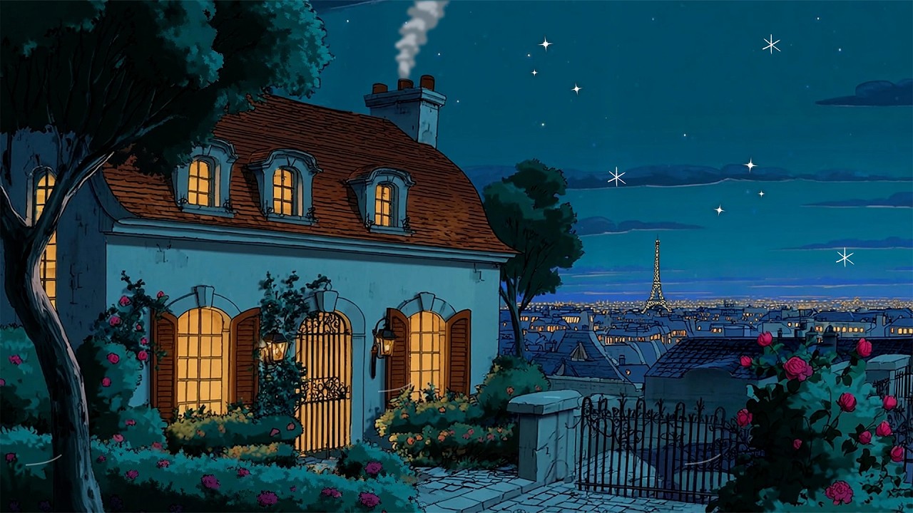 it's warm paris night in the 1930's with oldies playing in another room | vintage jazz for relax