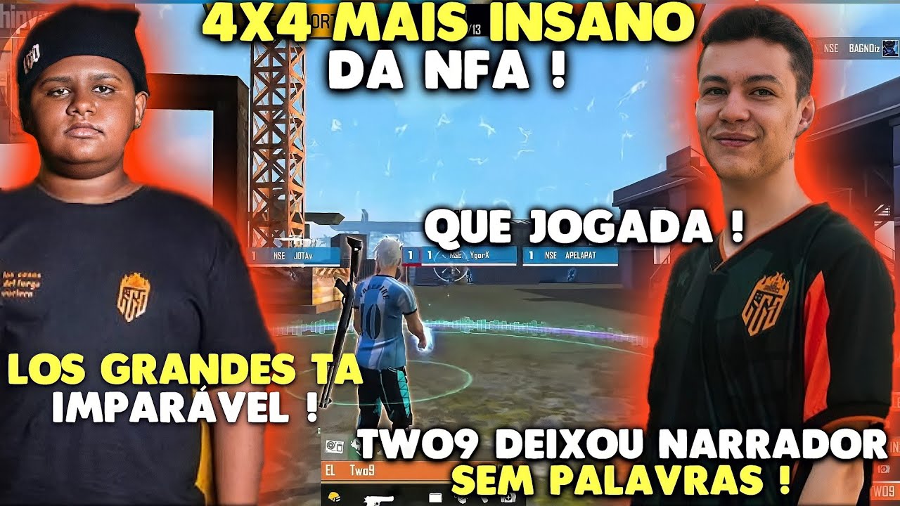 TWO9 DEIXOU NARRADOR SEM PALAVRAS - LOS GRANDES VS CRUZEIRO - EL MITO VS YGORX - 4V4 NFA !