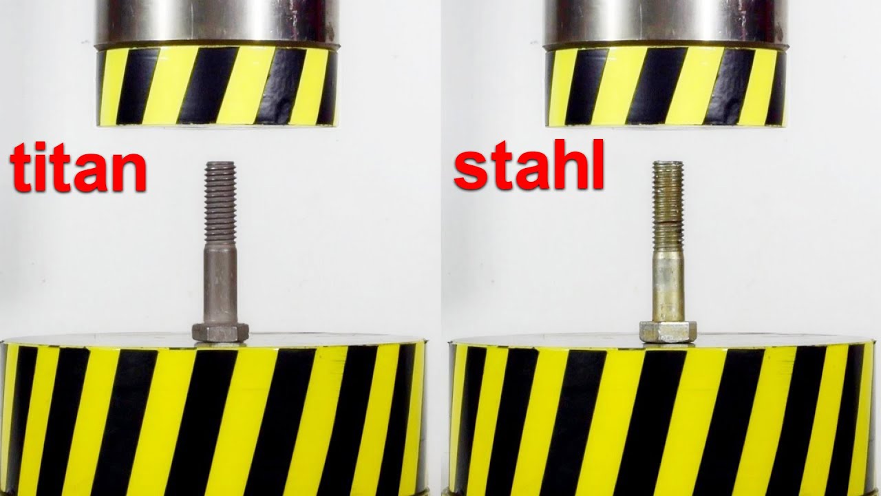 HYDRAULISCHE PRESSE VS TITANBOLZEN berstprüfung