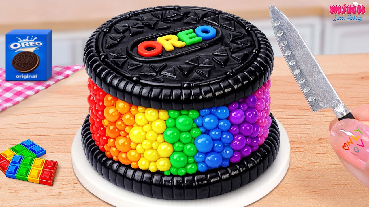 💙Best of Rainbow OREO Cake Recipe💙ASMR Mini Rainbow Cake Recipe With Chocolate | Mina Sweet Baking