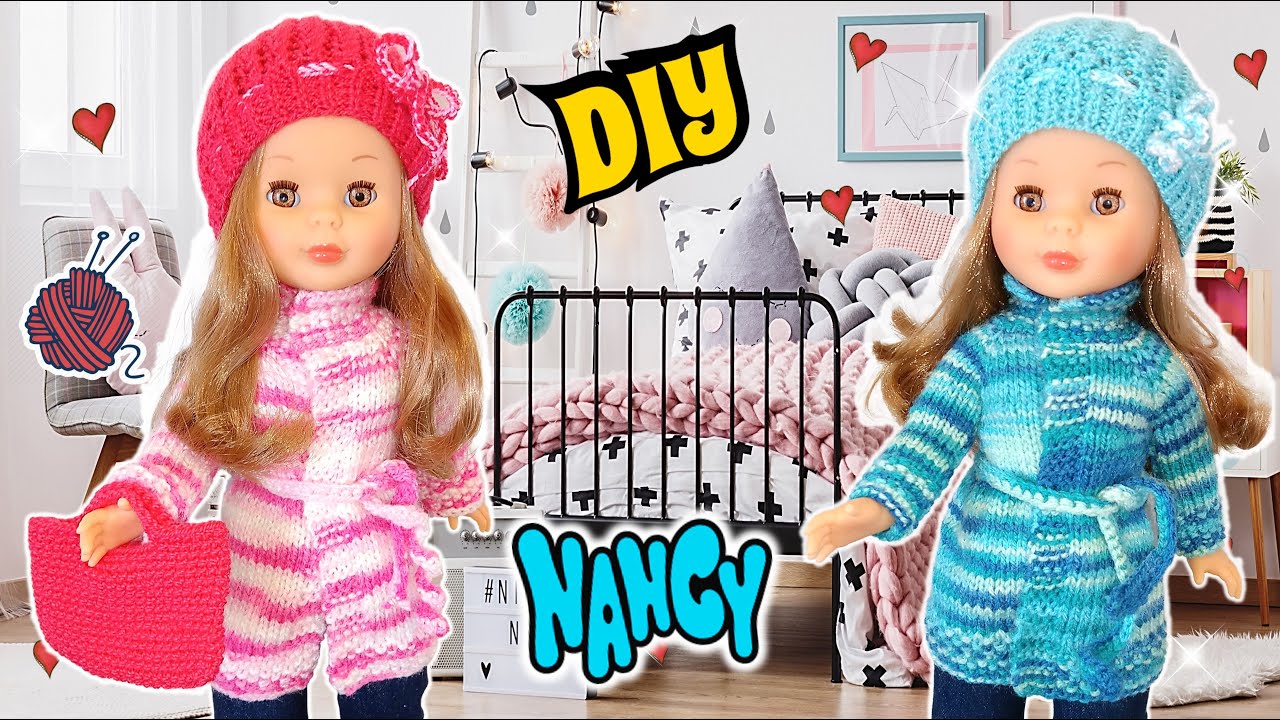 DIY ABRIGO para MUÑECA Nancy a dos agujas