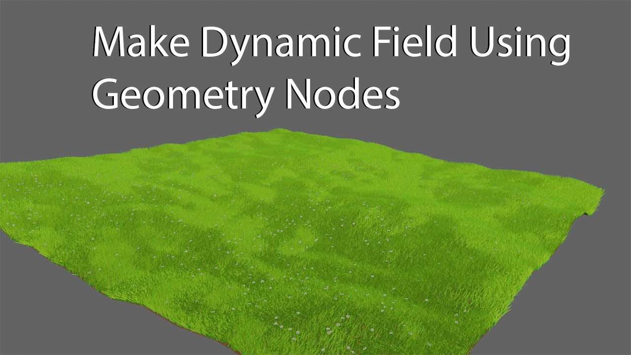 How to use Geometry nodes to make grass move with field in Blender 3.0