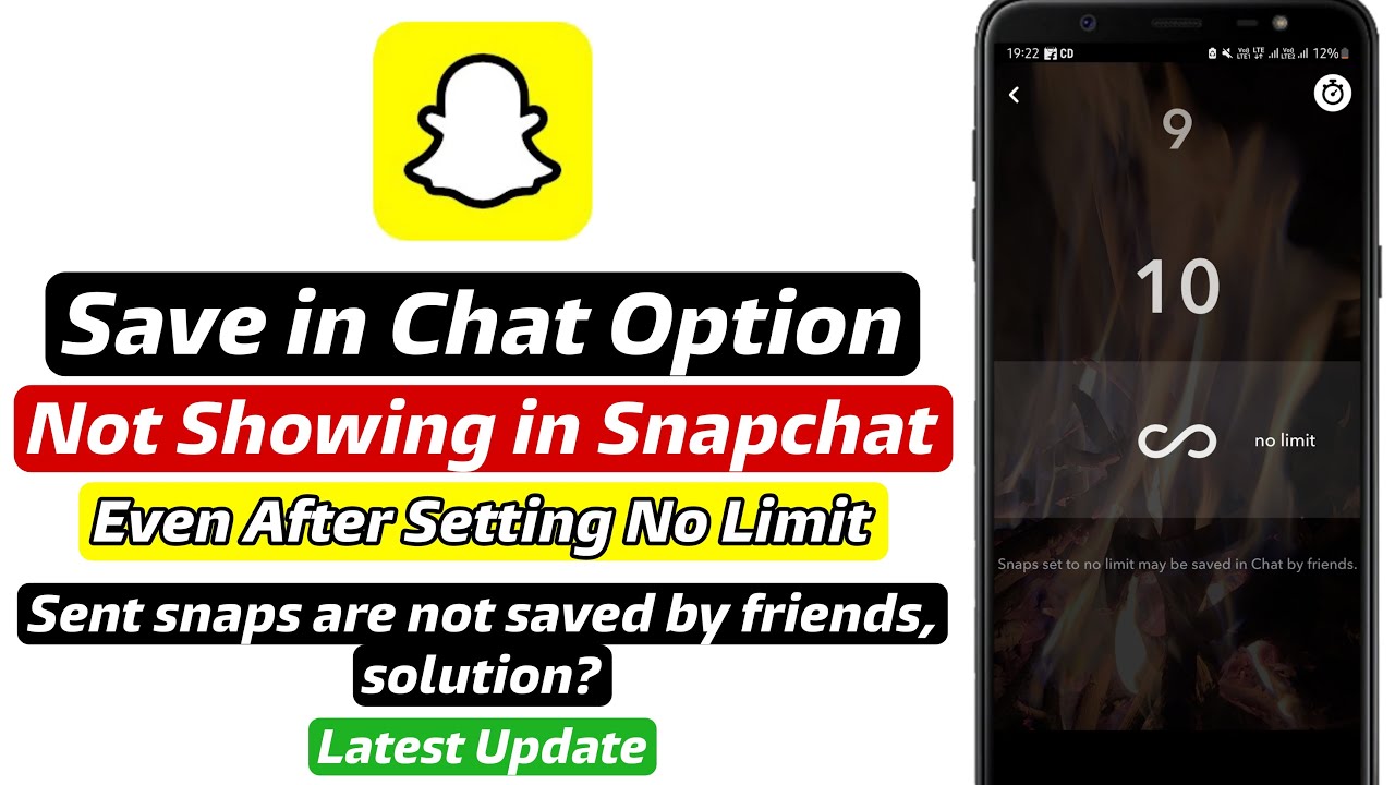 Sent Snaps are not Saved in Chat by Friends even after setting No limit | Save in chat not working
