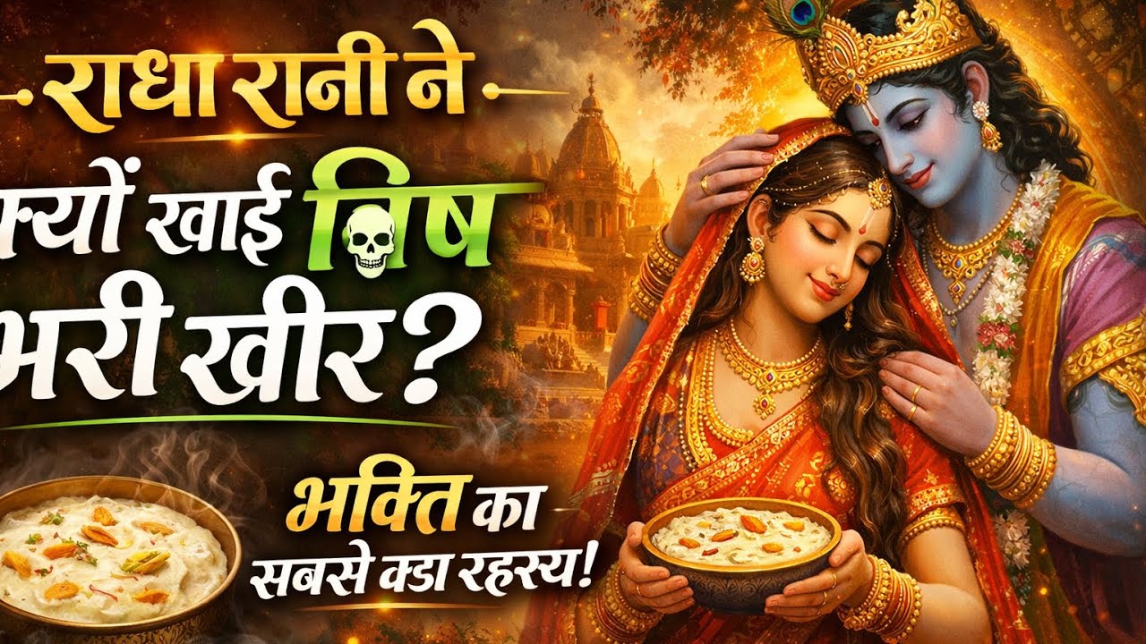 राधा रानी ने क्यों खाई विष भरी खीर #hindistorie #moralstories #bhaktikhaniya #bhaktistories #viral🙏👌