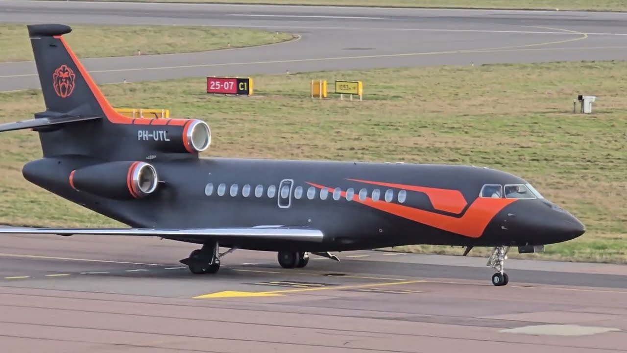 Max Verstappen PLANE SPOTTING NEW Dassault Falcon 8X Jet PH-UTL  4K