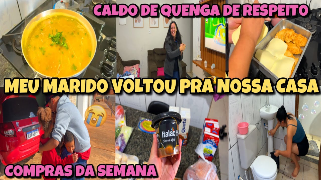ACABARAM MEUS DIAS DE MÃE SOLO MEU MARIDO VOLTOU PRA CASA🥹- MINHA ROTINA ESTAVA UMA LOUCURA- COMPRAS