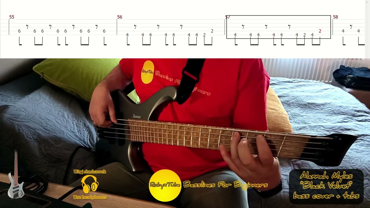 Black Velvet (Alannah Myles) - bass cover + tabs / original key