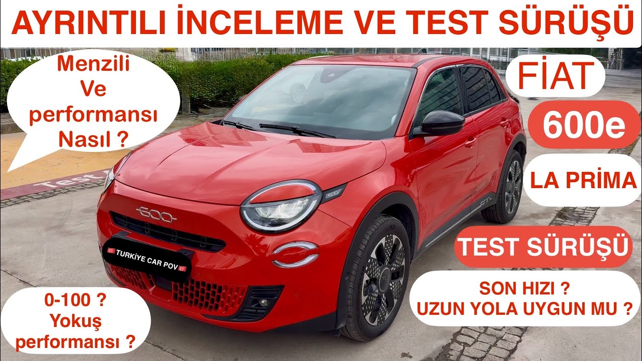 600KM MENZİLLİ YENİ ELEKTRİKLİ SUV | FİAT 600e LA PRİMA TEST SÜRÜŞÜ VE EN DETAYLI TANITIMI 54kWh |4K