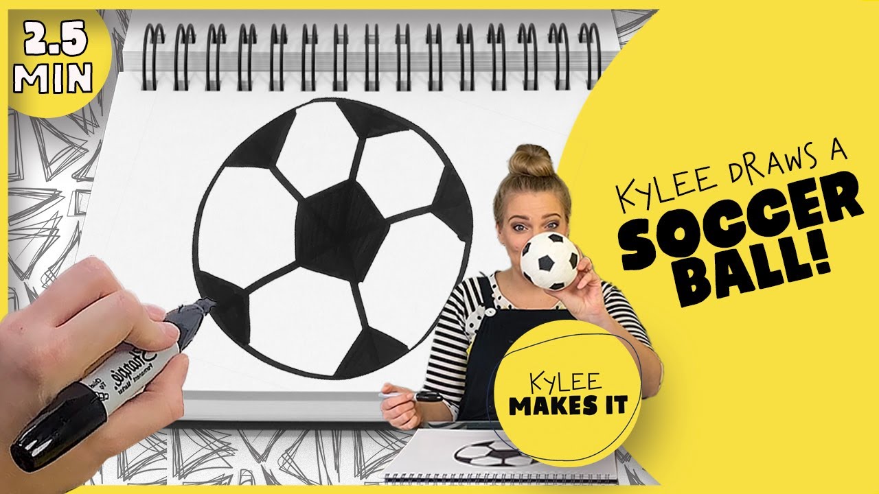 How to Draw a Soccer Ball | Learn How to Make a Soccer Ball Drawing in this Easy Art Video for Kids