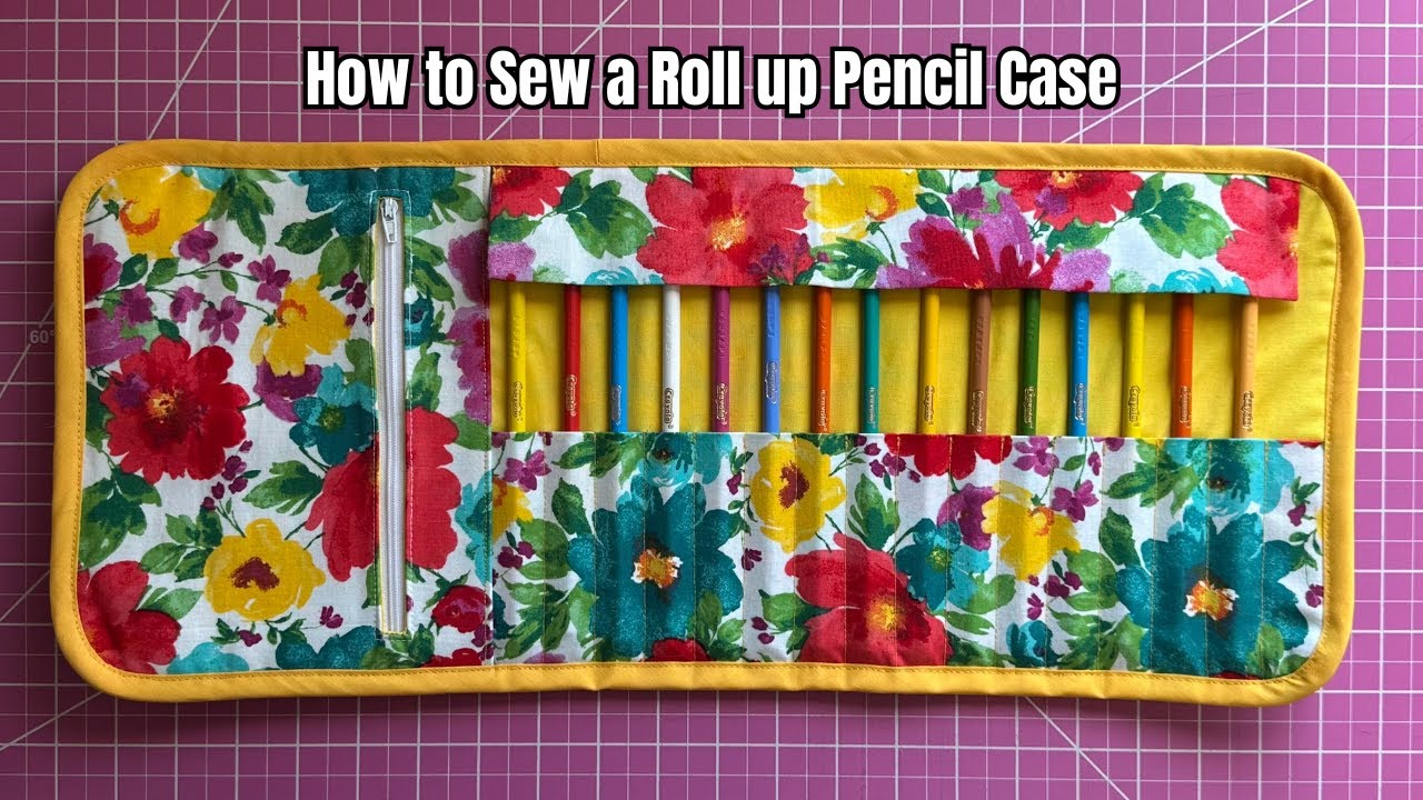 The EASIEST Way to Sew a Roll Up Pencil Case for Beginners
