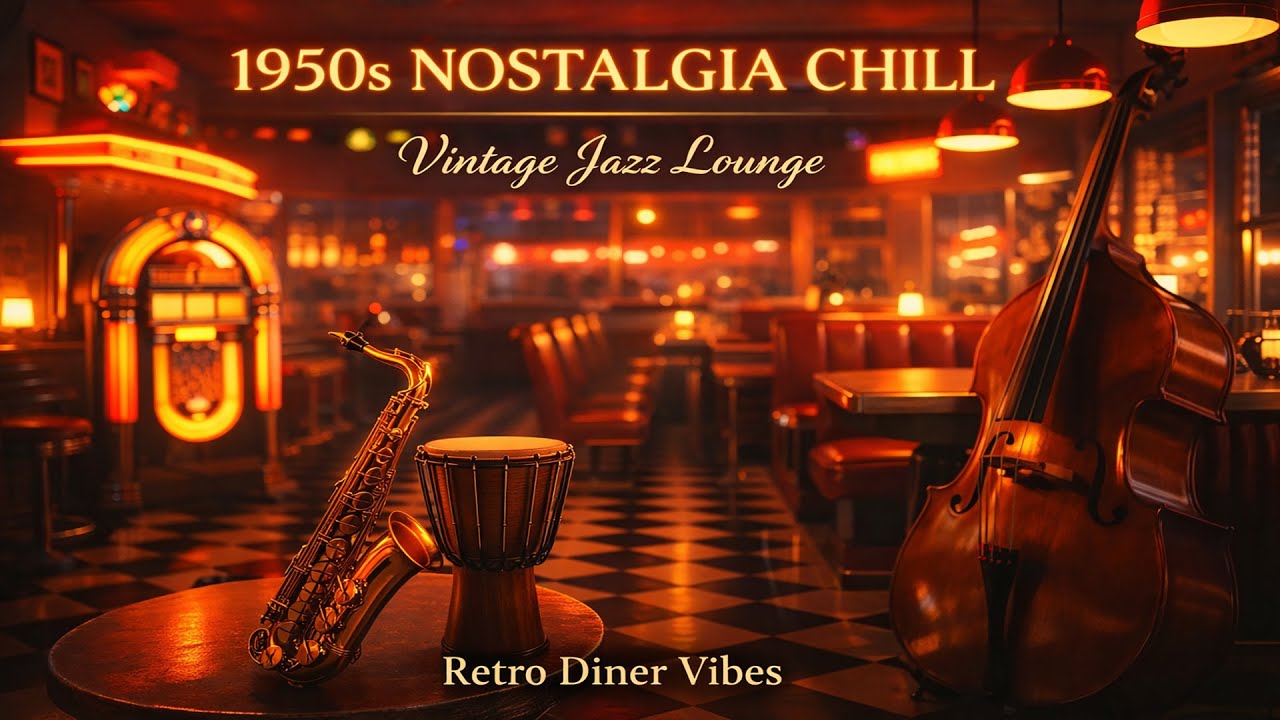 1950s Nostalgia Chill - Vintage Jazz Lounge with Lo-Fi Vibes | Retro Diner Relaxation Music